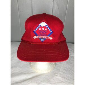 Vintage Team USA Nagano Japan 1998 Winter Olympics Retro 90s Rope Hat Cap US mad